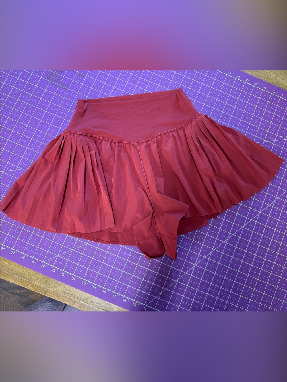 Aerie Pleated Red Women's Skort - Flared A-Line